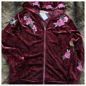 Velvet maroon jacket